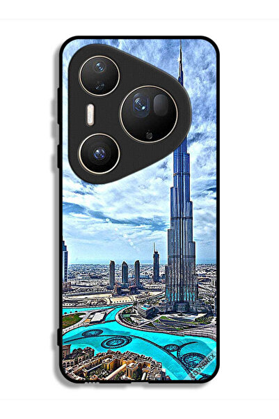 Covernex غطاء حماية فائق لهاتف هواوي بيورا 80، برج خليفة، غيوم تلامس السحاب