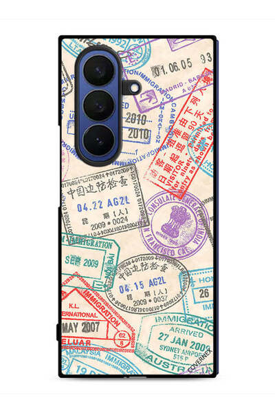 Covernex غطاء حماية لهاتف Samsung Galaxy Z Fold7 بنمط طوابع السفر