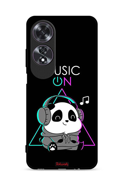 Tolwak غطاء حماية Oppo A60 بطبعة موسيقى الباندا