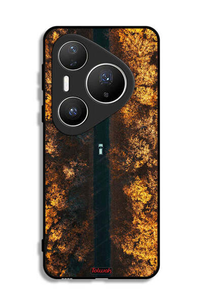 Tolwak غطاء حماية لهاتف هواوي بيورا 80 برو، طريق في أشجار الخريف