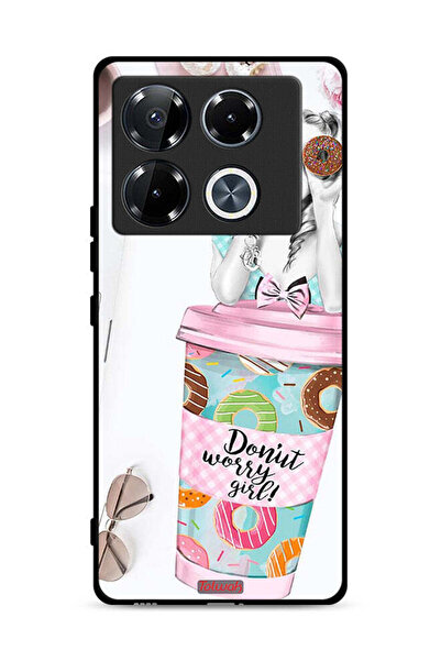 Tolwak غطاء حماية لهاتف إنفينيكس نوت 40 برو بلس 5G - فتاة دونات ووري