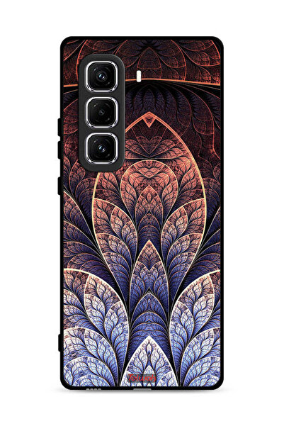 Tolwak غطاء حماية لهاتف Infinix Hot 50 Pro 4G بتصميم زهور فركتال تجريدي