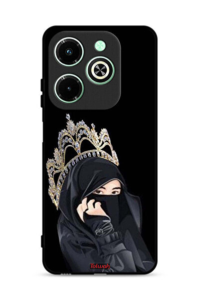 Tolwak غطاء حماية لهاتف Infinix Hot 40i 4G بطبعة Queen Girl