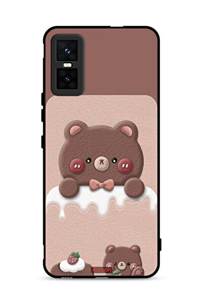 Tolwak غطاء حماية لهاتف Infinix GT 30 Pro بطبعة دب الفراولة