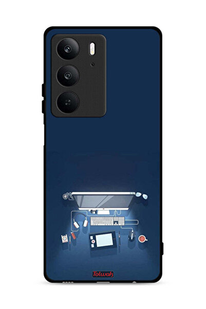 Tolwak غطاء حماية لجهاز Realme C75 4G بتصميم فني على مكتب الكمبيوتر