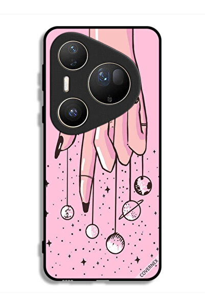 Covernex غطاء حماية لهاتف هواوي بيورا 80 ألترا بتصميم كواكب معلقة من الأصابع