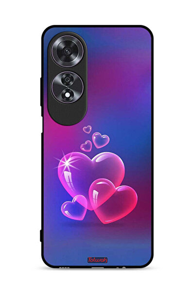 Tolwak غطاء حماية لهاتف Oppo A60 بنقشة قلوب الماء