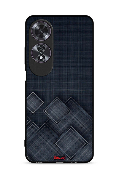 Tolwak غطاء حماية لهاتف Oppo A60 بنقشة مربعات على القماش