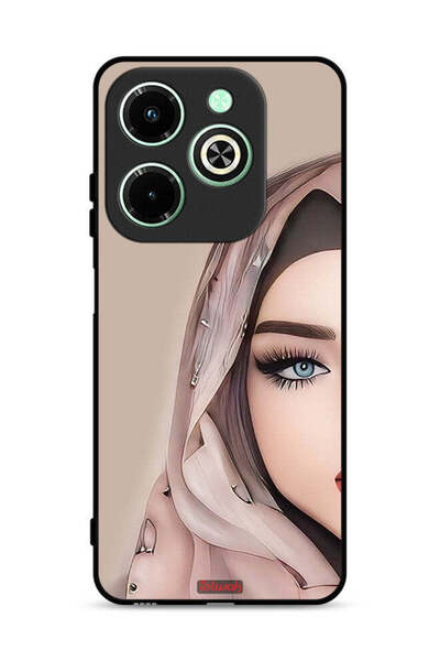 Tolwak غطاء حماية لهاتف Infinix Hot 40i 4G برسم فتاة نصف وجه