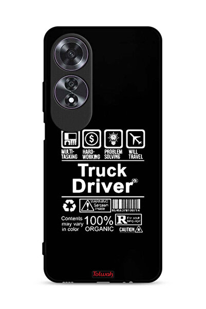 Tolwak غطاء حماية لهاتف Oppo A60، ملصق سائق شاحنة