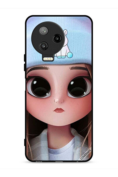 Covernex غطاء حماية لهاتف Infinix Note 12 Pro 4G بتصميم فتاة وحيد القرن اللطيفة