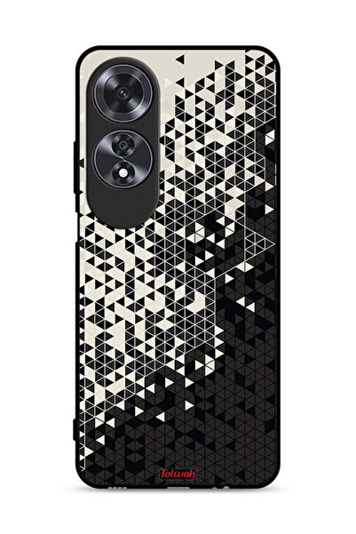 Tolwak غطاء حماية لهاتف Oppo A60 بنمط مثلث فني رقمي