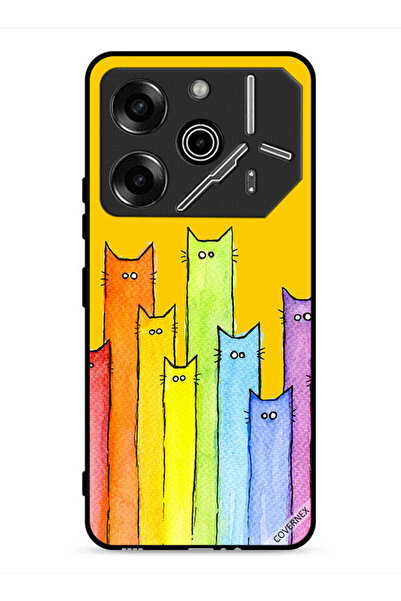 Covernex غطاء حماية لهاتف تكنو بوفا 6 برو 5G بطبعة دمية قطة