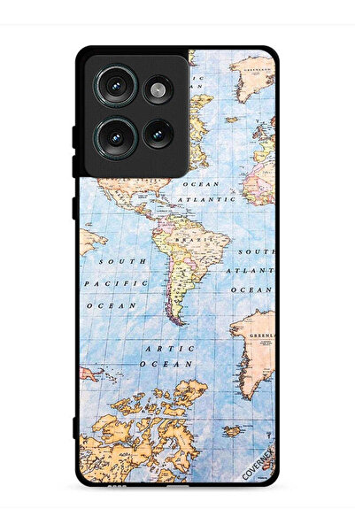 Covernex غطاء حماية لهاتف موتورولا إيدج 50 بتصميم خريطة العالم