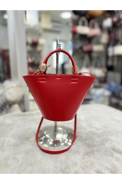 nura Red Women's Mng Bucket Hand and Shoulder Bag