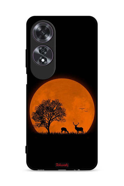 Tolwak غطاء حماية Oppo A60 برسومات قمر المساء