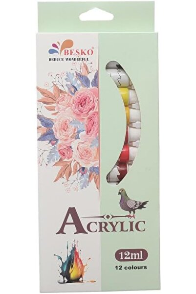 Toybox Acrylic Paint Set Tubes 9 ml, 12 Colors