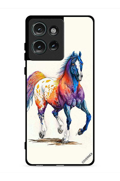 Covernex غطاء حماية لهاتف موتورولا إيدج 50 بطبعة رسمة حصان