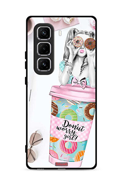 Tolwak Infinix Hot 50 Pro 4G Protective Case Cover Donut Worry Girl