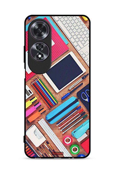 Tolwak غطاء حماية Oppo A60 بتصميم فتاة هواية مكتبية