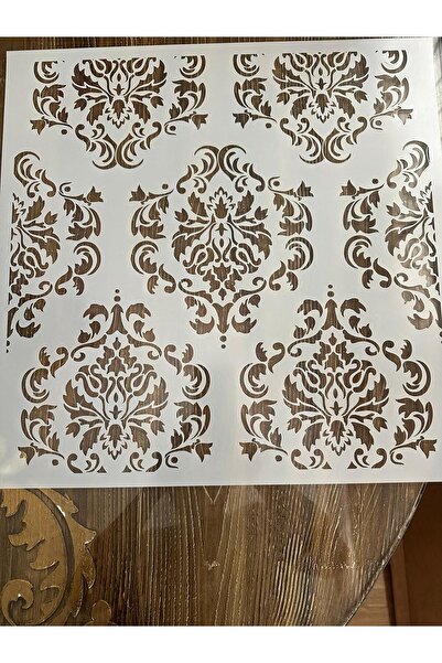 Atölyeizgi Barok Desenli Stencil Şablon – 50x50 cm