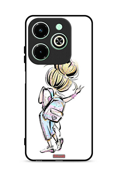 Tolwak غطاء حماية لهاتف Infinix Hot 40i 4G بطبعة فتاة العودة إلى المدرسة