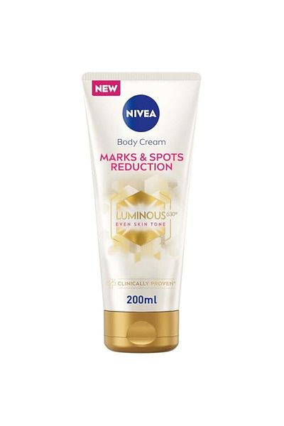 NIVEA LUMINOUS630 Marks and Spots Reduction Body Cream, Even Skin Tone, Reduced Visibility of Stretc
