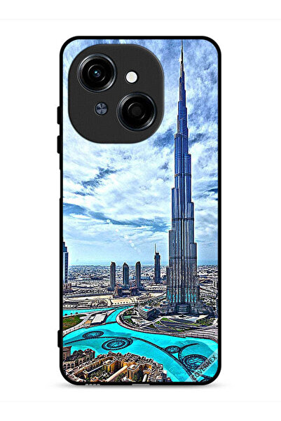 Covernex غطاء حماية لهاتف تكنو سبارك جو 1 إس 4G، برج خليفة، غيوم تلامس السحاب