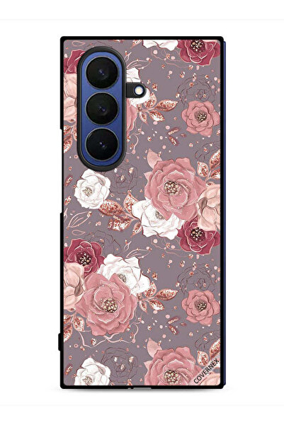 Covernex غطاء حماية لهاتف Samsung Galaxy Z Fold7 بخلفية زهرية