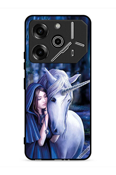 Covernex غطاء حماية لهاتف تكنو بوفا 6 برو 5G، فتاة تحب وحيد القرن