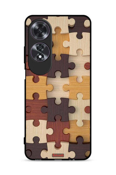 Tolwak Oppo A60 Protective Case Cover Wooden Pattern