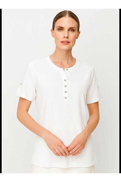 Mutlu Ertan Blouse with Front Button Detail