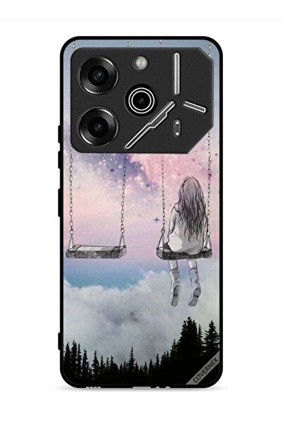 Covernex غطاء حماية لهاتف تكنو بوفا 6 برو 5G، رسم فتاة وحيدة