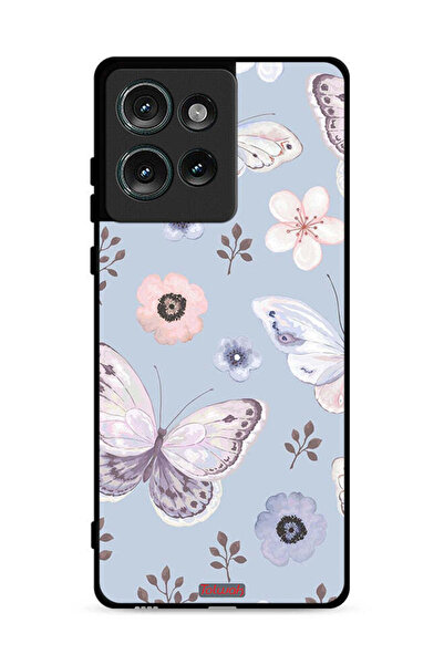 Tolwak غطاء حماية لهاتف موتورولا إيدج 50 بنقشة فراشات وزهور