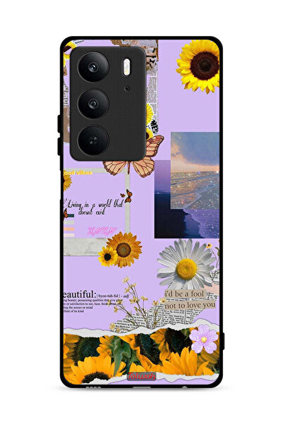 Tolwak غطاء حماية لهاتف Realme C75 4G بملصقات عباد الشمس الجميلة