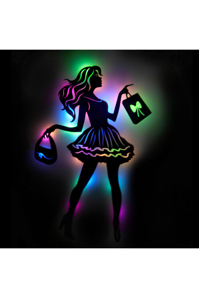 Genel Markalar Led Işıklı Kişiselleştirilebilir Kadın Temalı Tablo Laura Deko...