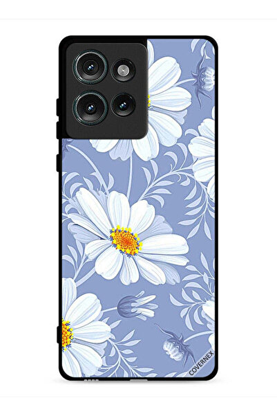 Covernex غطاء حماية لهاتف موتورولا إيدج 50 بطبعة زهور متفتحة