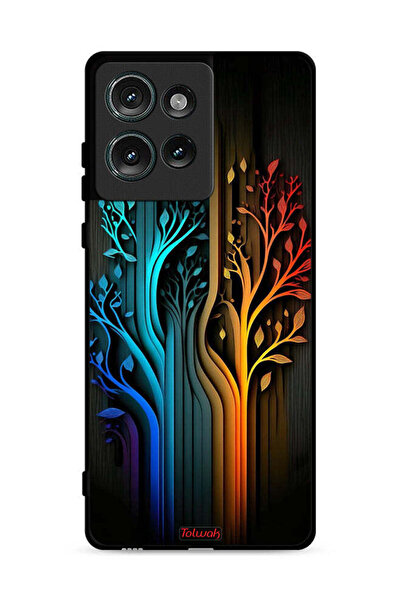 Tolwak غطاء حماية لهاتف موتورولا إيدج 50 بطبعة أوراق شجر فنية