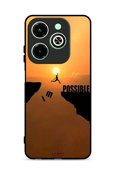 Tolwak غطاء حماية لهاتف Infinix Hot 40i 4G مطبوع عليه عبارة "أنا ممكن"