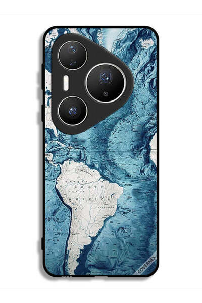 Covernex غطاء حماية لهاتف هواوي بيورا 80 برو بلس برسومات خريطة فنية