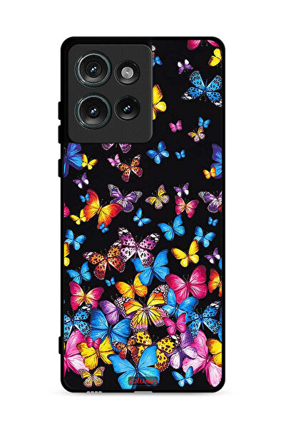 Tolwak غطاء حماية لهاتف موتورولا إيدج 50 بنقشة فراشات ملونة