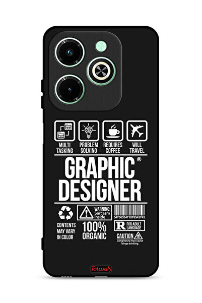 Tolwak غطاء حماية لهاتف Infinix Hot 40i 4G، ملصق مصمم جرافيكي