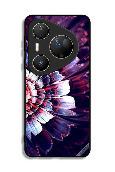 Covernex غطاء حماية لهاتف هواوي بيورا 80 ألترا مع زهرة كبيرة عاكسة على الجانب...