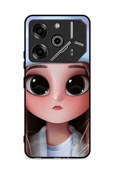 Covernex غطاء حماية لهاتف تكنو بوفا 6 برو 5G بطبعة فتاة وحيد القرن اللطيفة