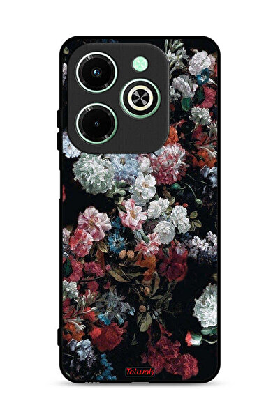 Tolwak غطاء حماية لهاتف Infinix Hot 40i 4G بنقشة ورود عتيقة