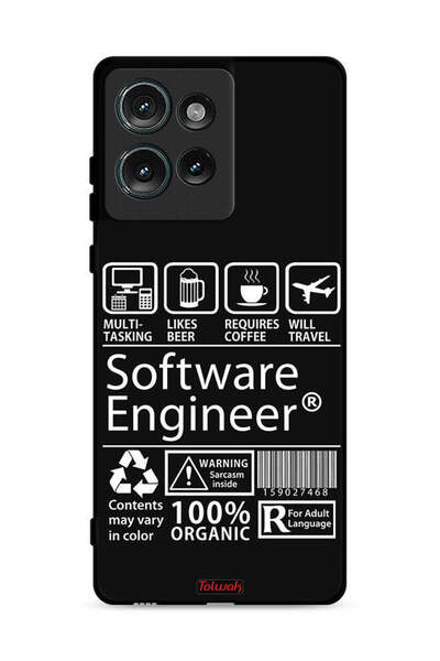 Tolwak غطاء حماية لهاتف موتورولا إيدج 50 - ملصق مهندس برمجيات