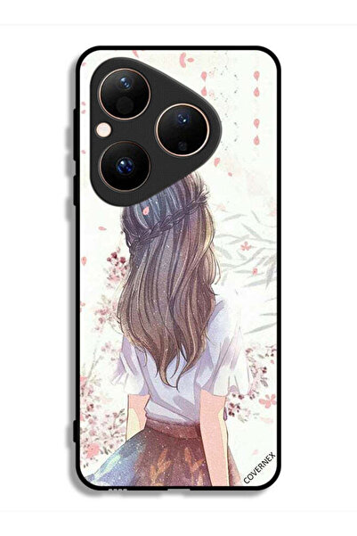 Covernex غطاء حماية لهاتف هواوي بيورا 80، فتاة لطيفة في تفكير عميق