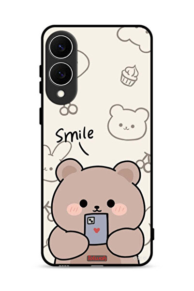 Tolwak غطاء حماية لهاتف Samsung Galaxy S25 Edge برسومات الدب المبتسم
