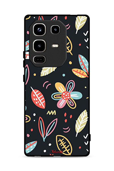 Tolwak غطاء حماية لهاتف Infinix Note 50 Pro 4G بطبعة زهور وأوراق تجريدية