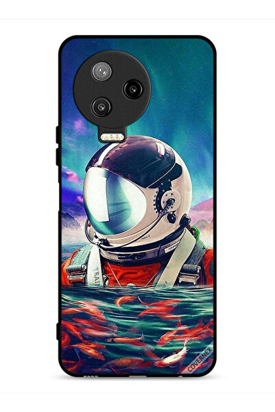 Covernex غطاء حماية لهاتف Infinix Note 12 Pro 4G بتصميم رائد فضاء في بحر الأسماك